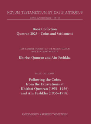 Khirbet Qumran and Ain-Feshkha III A: For 60 years Qumran research has been focused on epigraphy, exegesis, and the historical sources of the Dead Sea Scrolls. Now the time has come to provide researchers with a complete documentation. Following the Coins from the Excavations at Khirbet Qumran (1951-1956) and Aïn Feshkha (1956-1958): The Qumran coins are worthy of a novel. Now they are finally published and provide the possibility to suggest that Qumran was a very open centre for trade and transactions, at least from finally the end of the second century BC until the destruction of the site in 70/72 CE. This documentation provides a new reasoning on effective data-not on assumptions.
