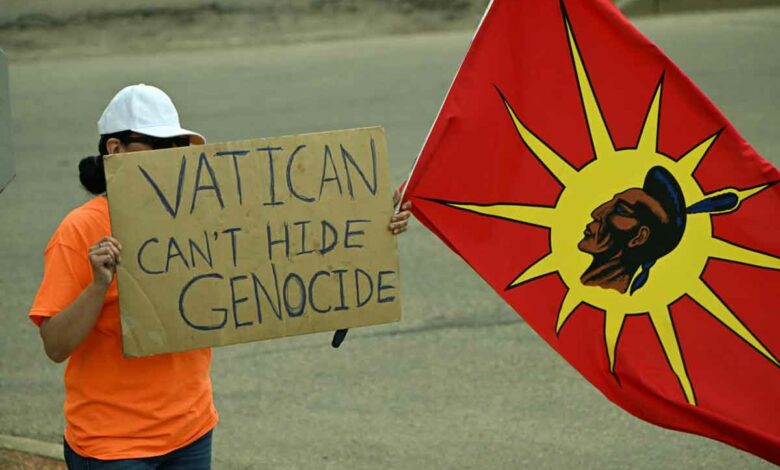 Kultureller Völkermord in Kanada durch die Katholische Kirche an indigenen Völkern (Foto: Patrick T. Fallon/AFP)